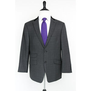 Polo Ralph Lauren  46L Houndstooth 100% Wool 2 Button Blazer Jacket